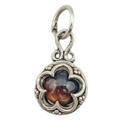 Amuleto Gotland con Ojo de Tigre 1,7 x 1,1 cm - Plata de ley